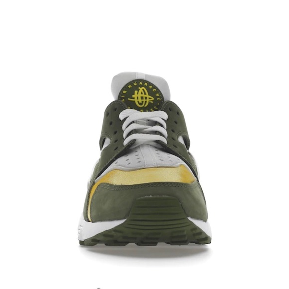 NIKE AIR HUARACHE STUSSY DARK OLIVE 2021 SIZE 10C NWOT - Picture 3 of 4